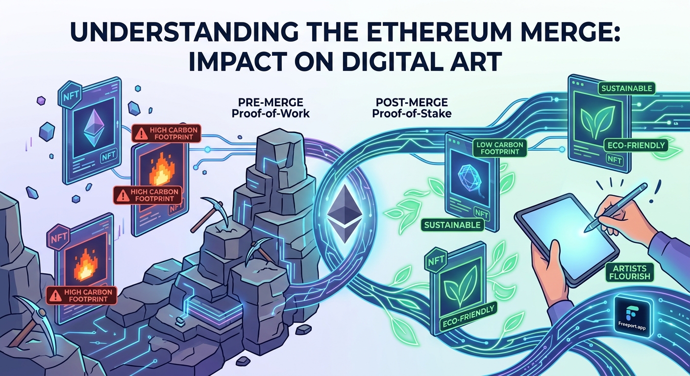 What Happens When Blockchain Networks Merge? Understanding the Ethereum Merge's Impact on Digital Art - Illustration 1