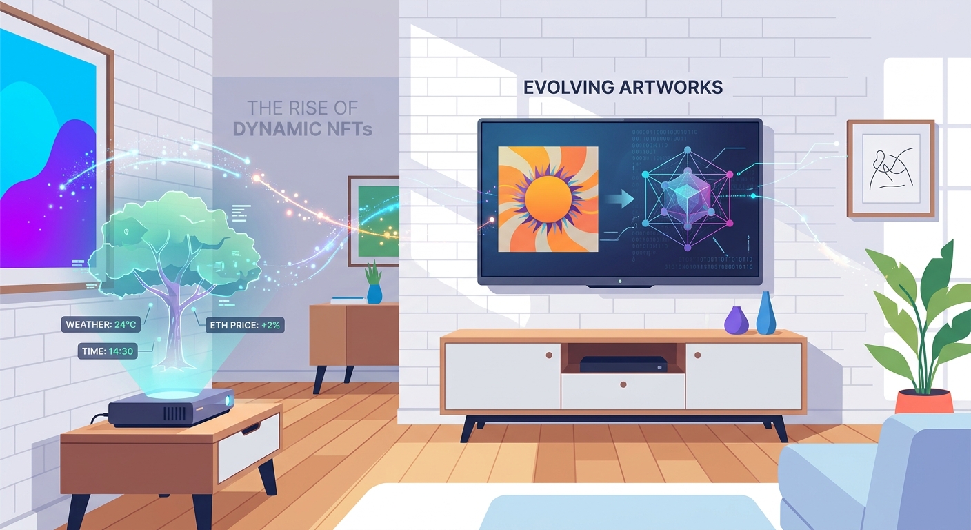 The Rise of Dynamic NFTs: How On-Chain Data Creates Evolving Digital Artworks - Illustration 1