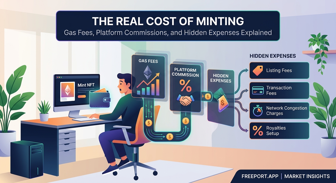 The Real Cost of Minting: Gas Fees, Platform Commissions, and Hidden Expenses Explained - Illustration 1