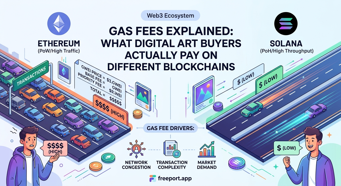 Gas Fees Explained: What Digital Art Buyers Actually Pay on Different Blockchains - Illustration 2